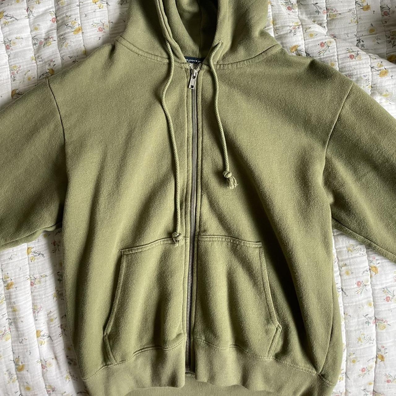 Brandy forest green Christy zip up hoodie (medium... Depop