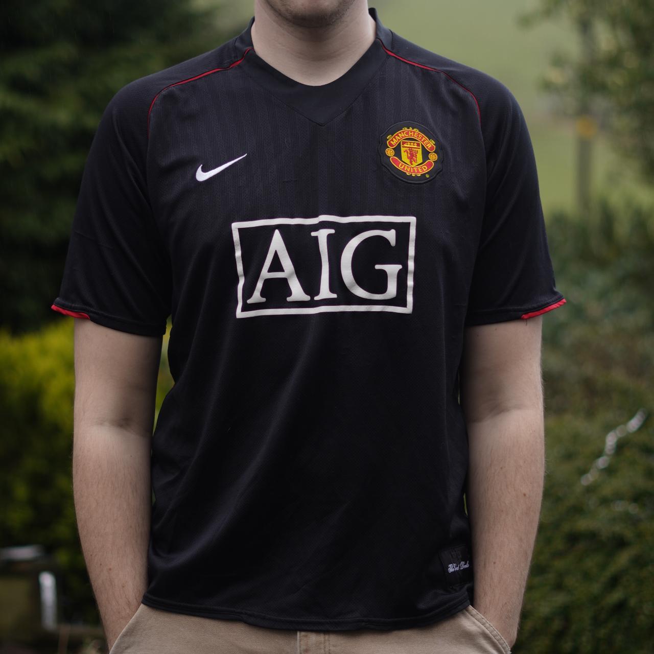 NIKE◇2007-09 Manchester United Home//XL/ポリエステル/RED