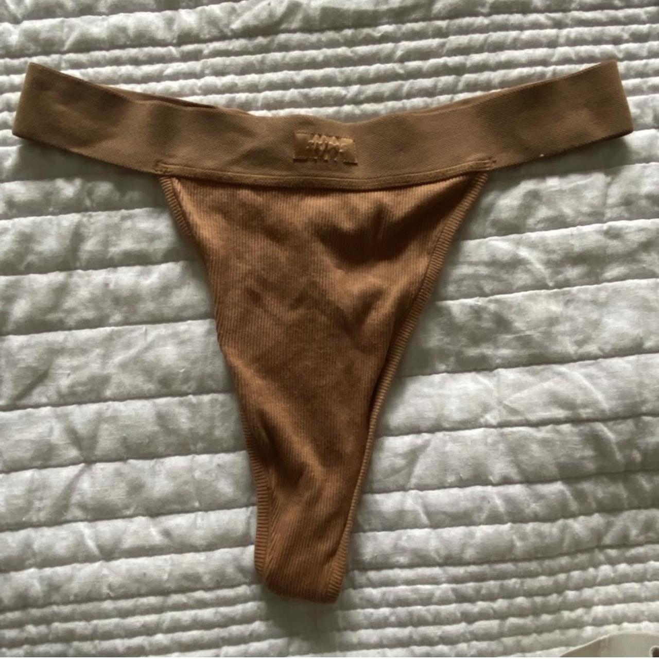Skims Women's Tan Panties | Depop