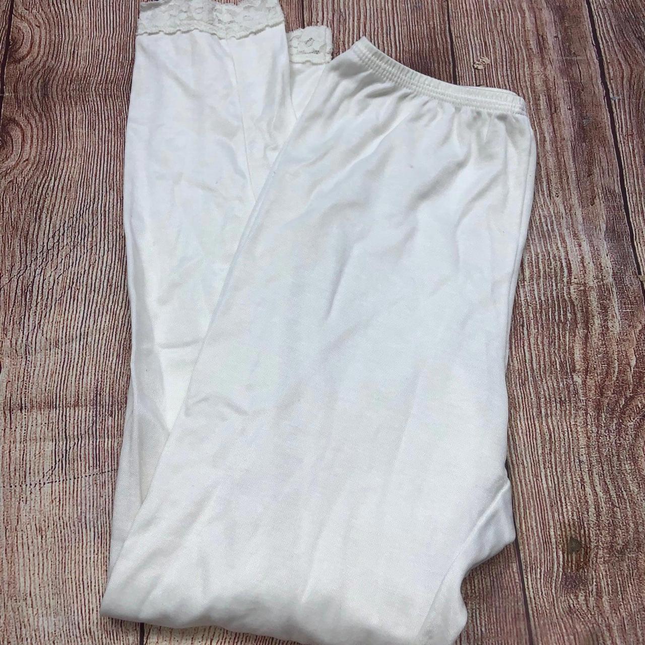 Cuddl Duds Women's White Leggings | Depop