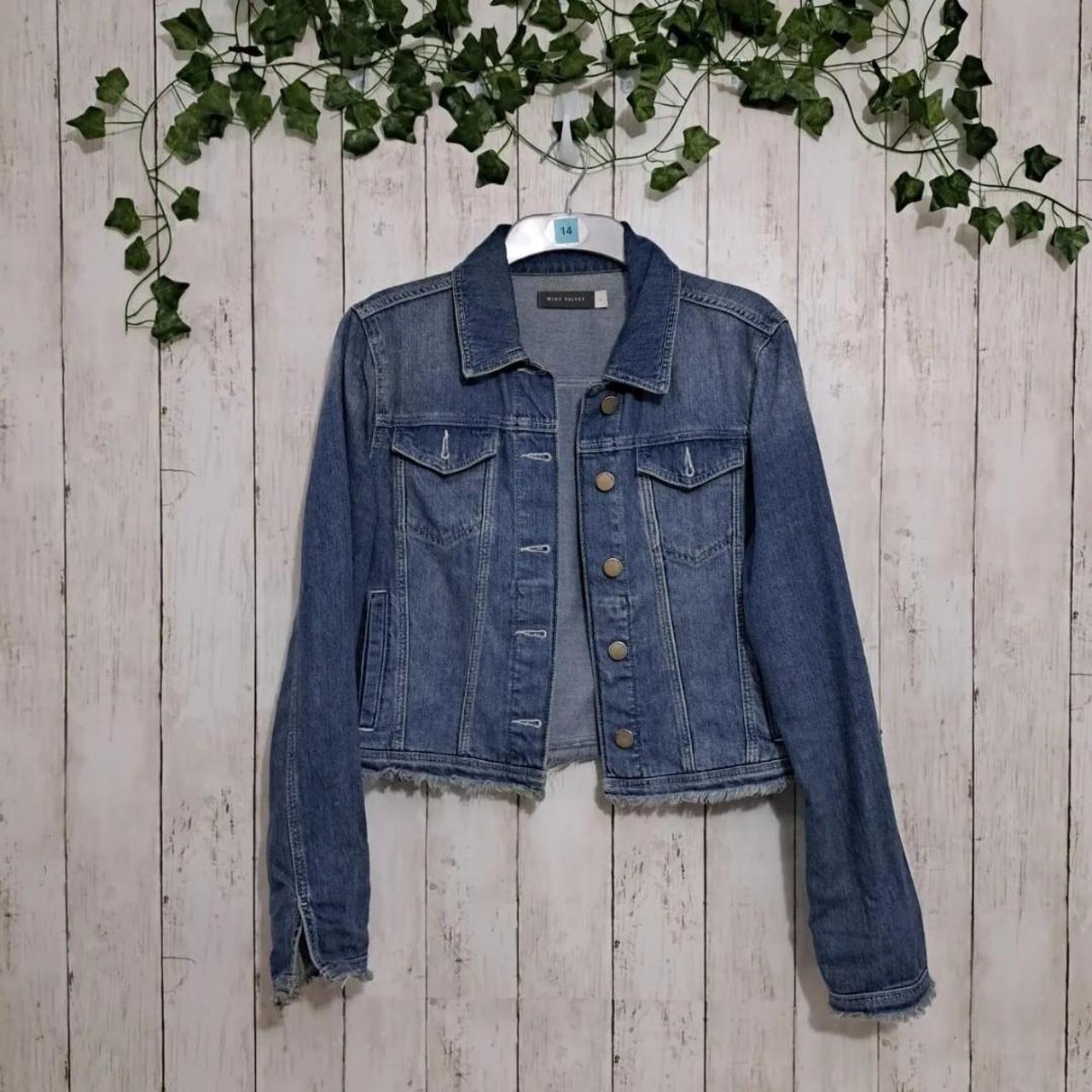 Mint velvet cropped hot sale denim jacket