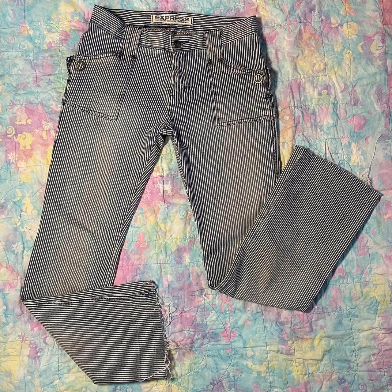 vintage Express striped jeans with most unique