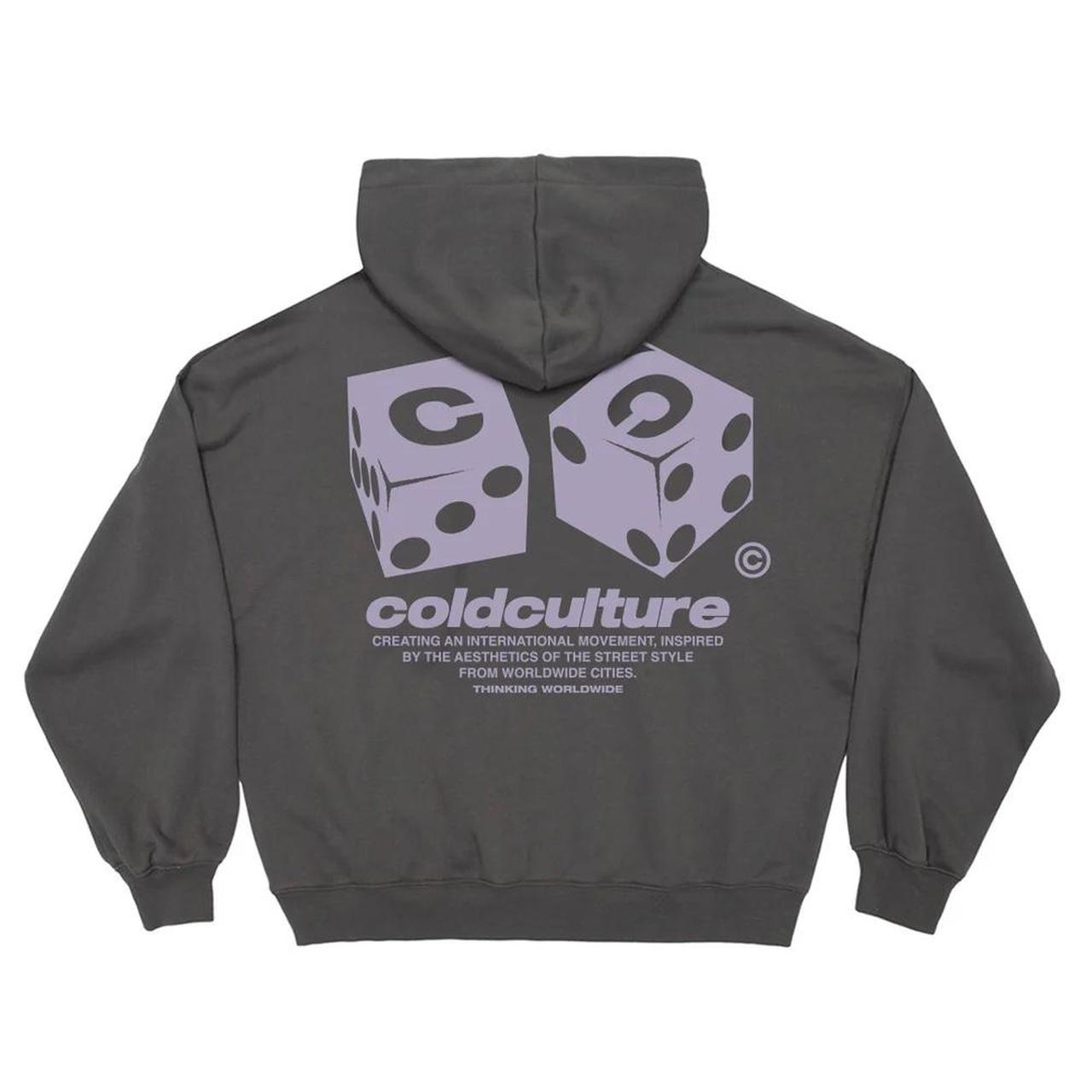 Cold Culture Dice Hoodie, color: Grey w/ purple... - Depop