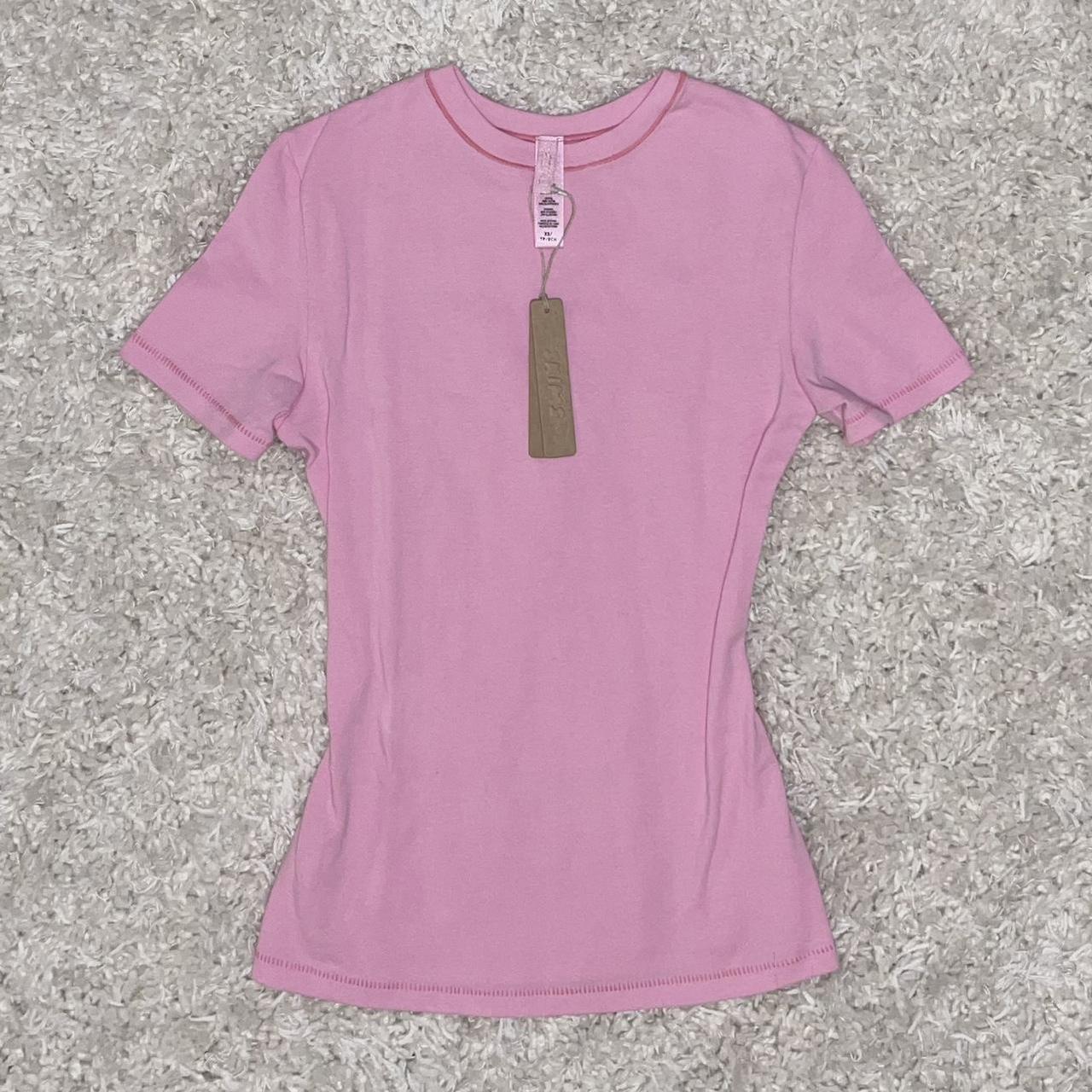 SKIMS Cotton Jersey T-Shirt in Pink MEDIUM NEW