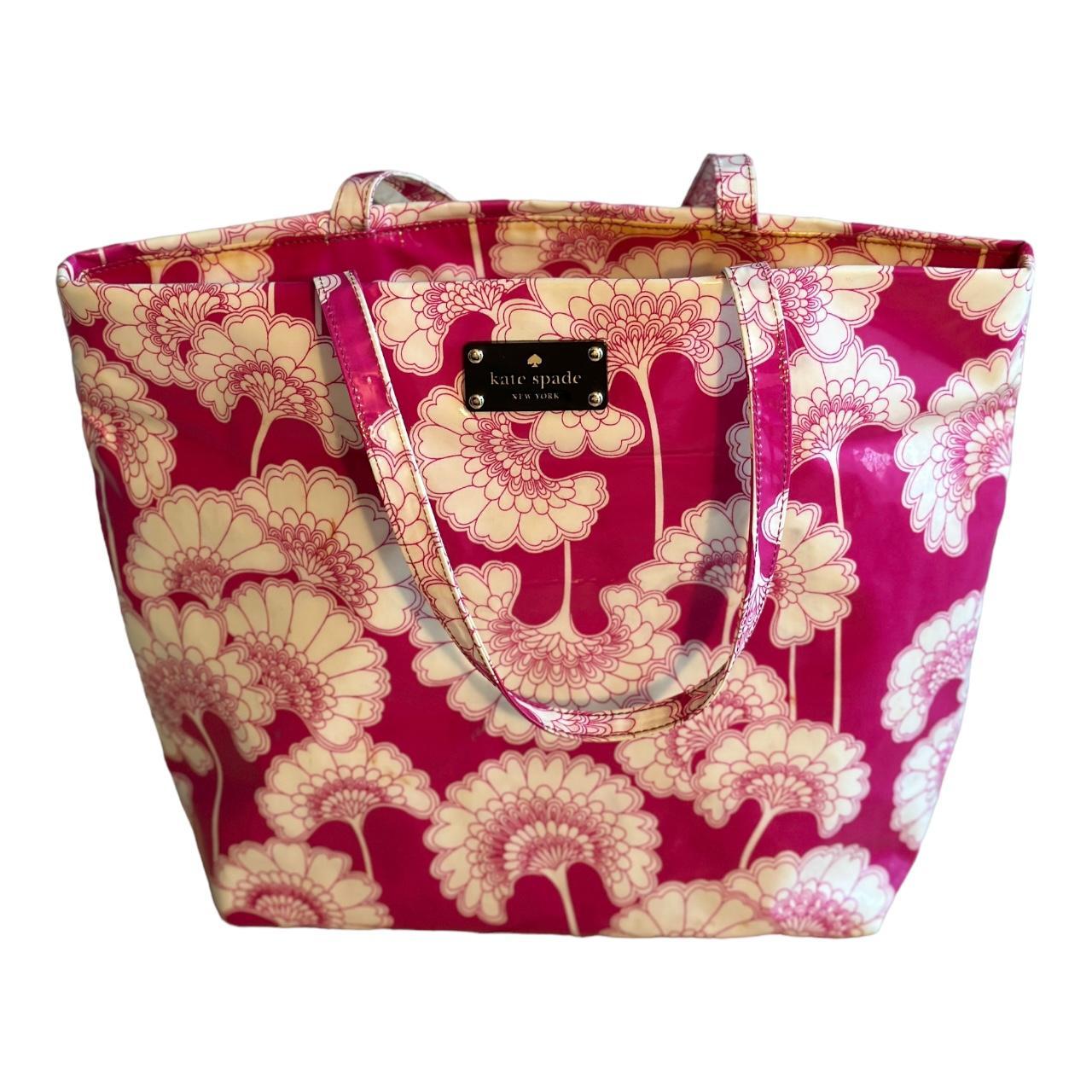 Hot pink vinyl KATE SPADE tote bag This bag is in - Depop