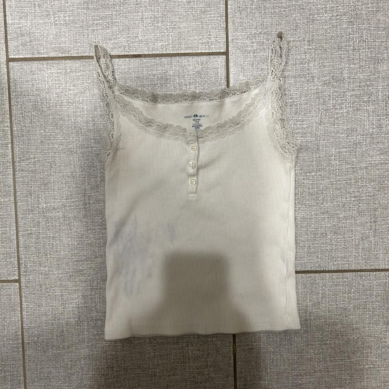 blue lace brandy tank, selling for cheap b/c of... Depop