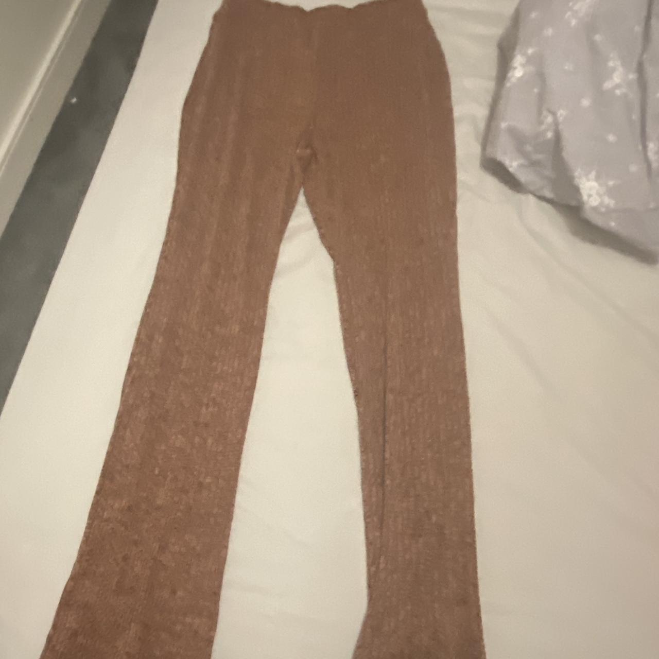 primark brown flared leggings Depop
