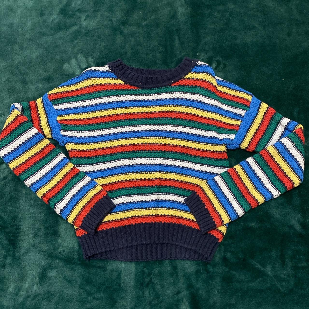 Forever 21 rainbow striped sweater best sale