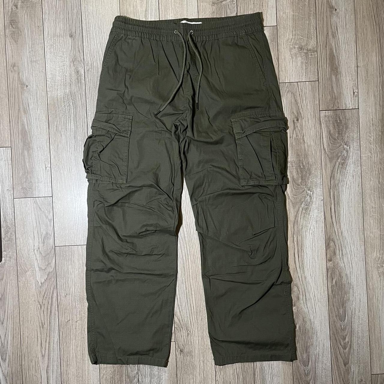 Pacsun Baggy Wide Leg Khaki Green Cargo Pants All... Depop
