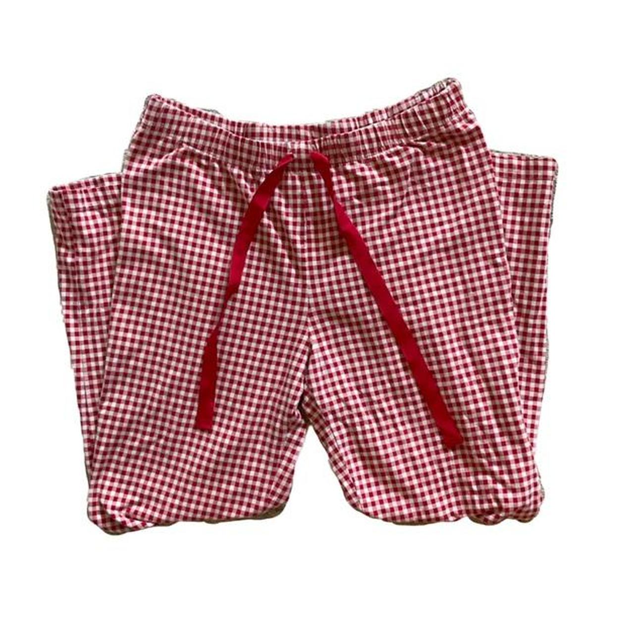 Lands' End Women's White and Red Joggerstracksuits Depop