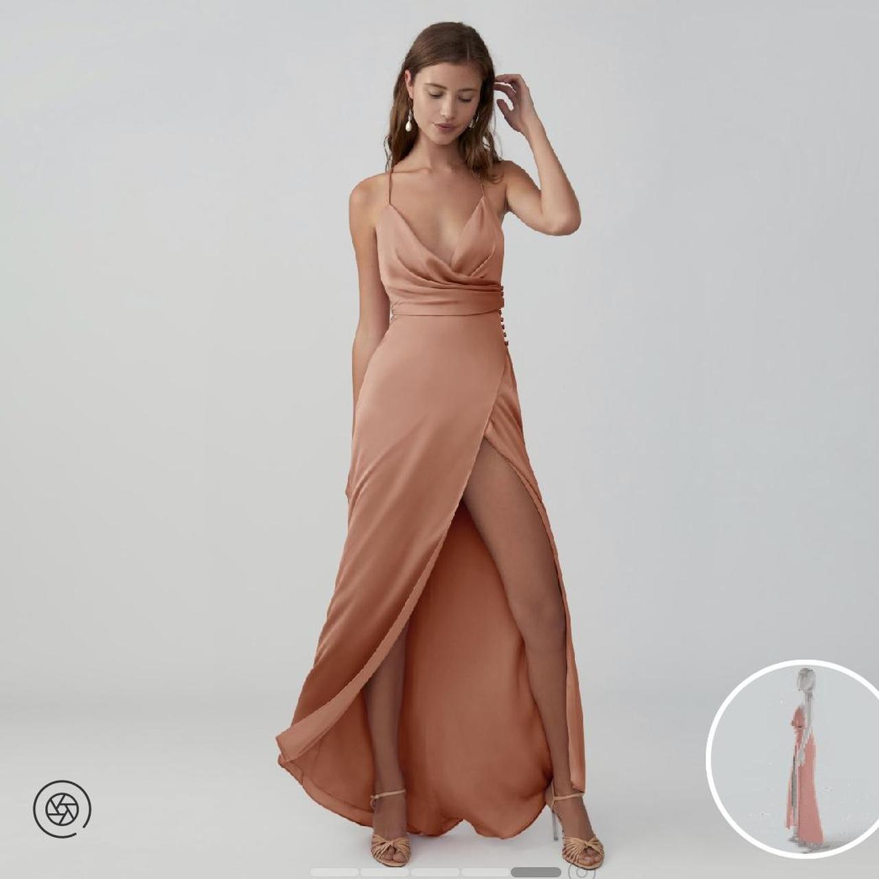 Fame and partners 2025 draped split gown