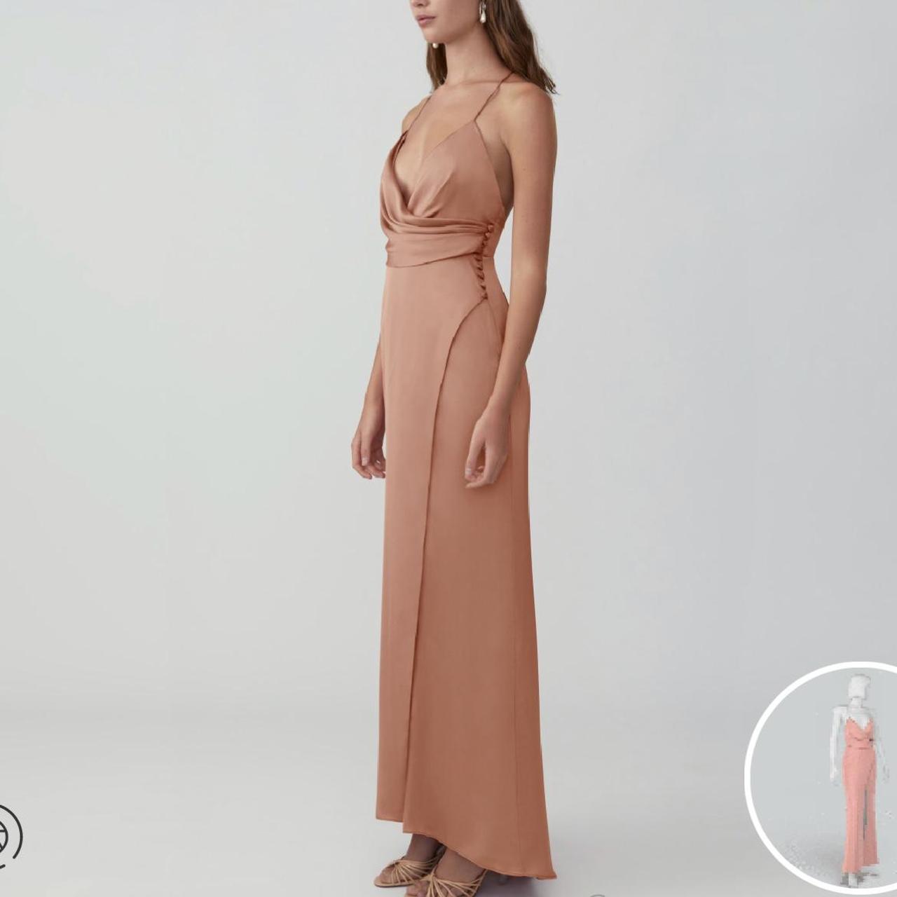 Fame and partners shop draped split gown