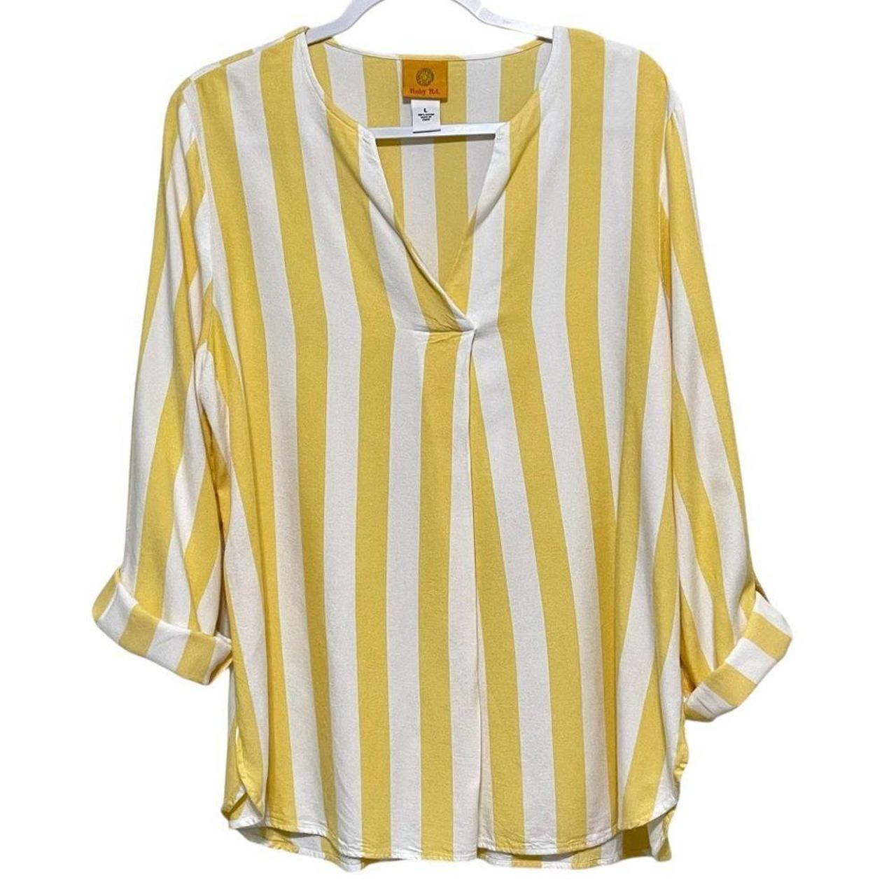 Ruby Rd. Women's Blouse - Yellow/White - L – Ruby… - image 5