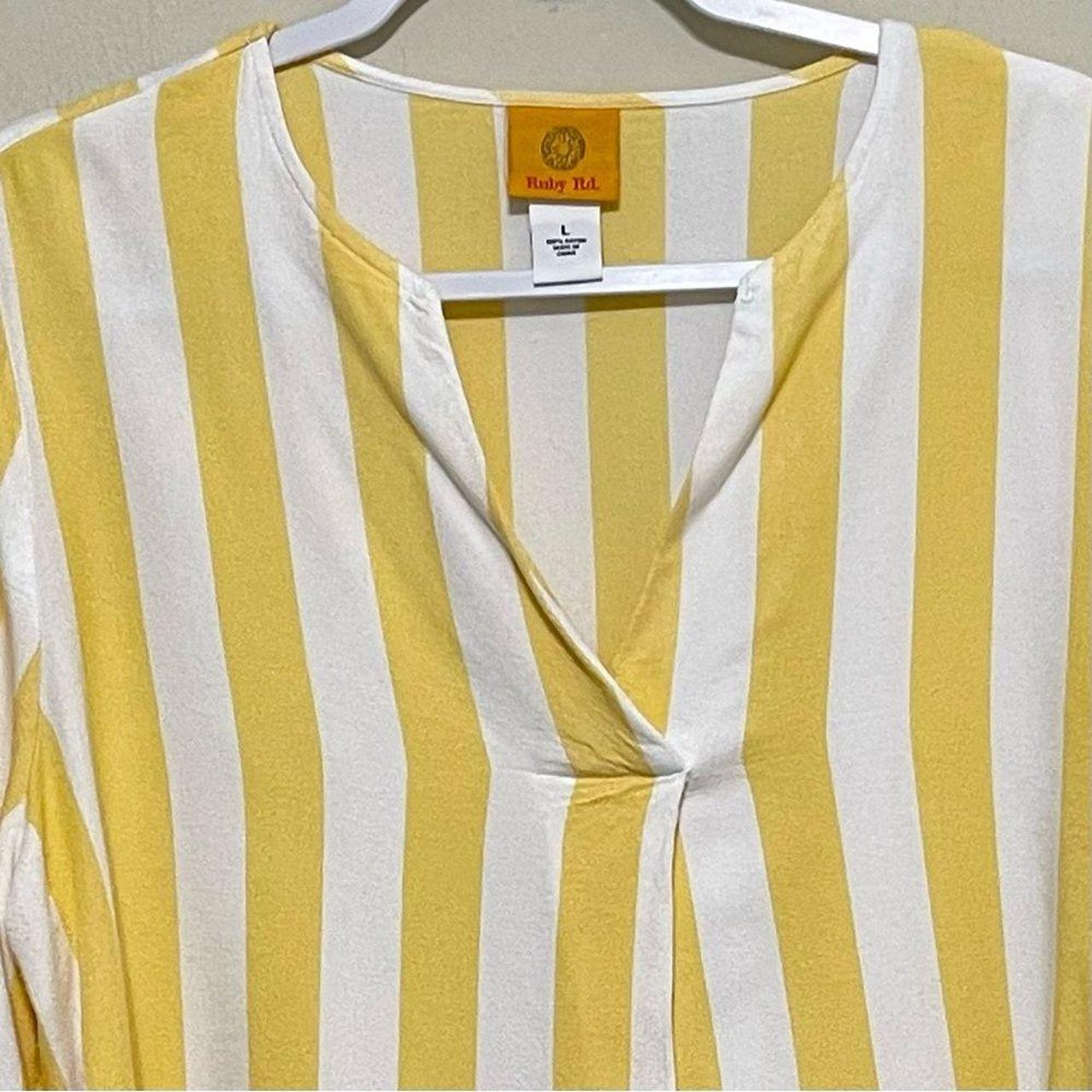 Ruby Rd. Women's Blouse - Yellow/White - L – Ruby… - image 2