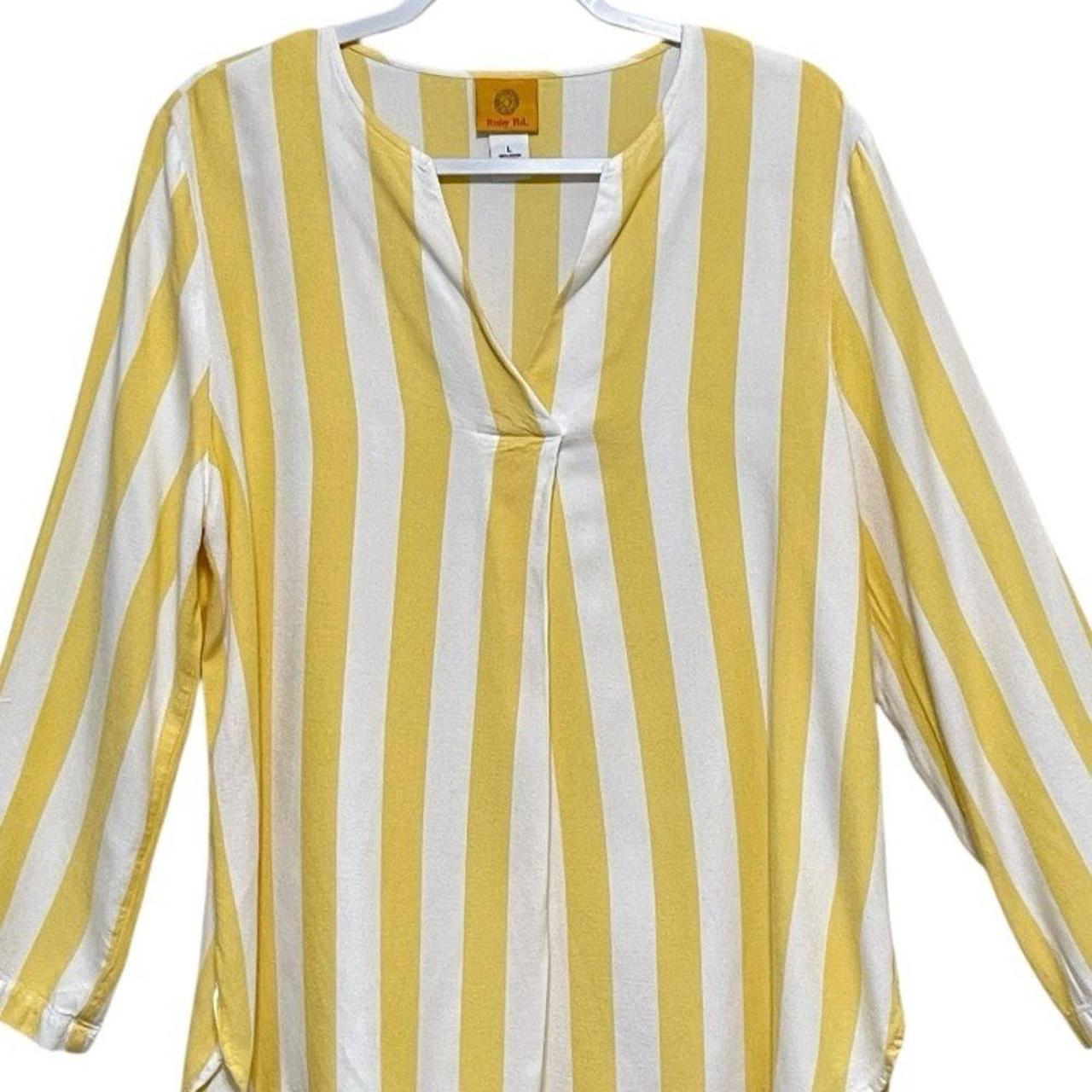 Ruby Rd. Women's Blouse - Yellow/White - L – Ruby… - image 4