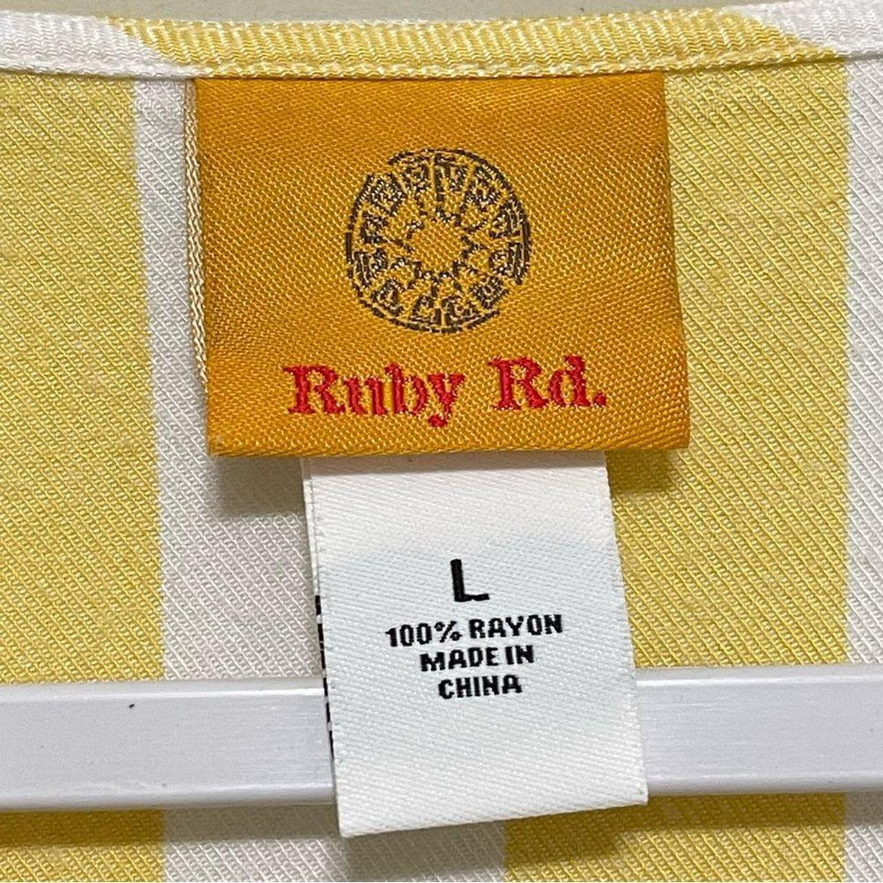 Ruby Rd. Women's Blouse - Yellow/White - L – Ruby… - image 3