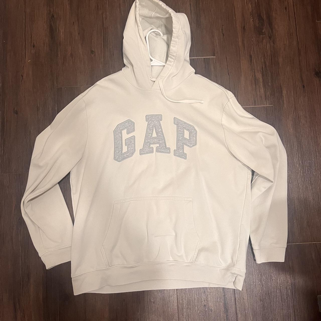 XL cream GAP hoodie. Worn but in good shape. - Depop