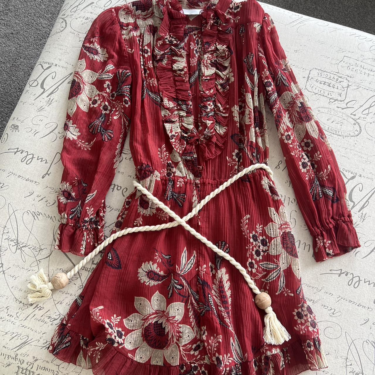 Zimmermann juno floral red playsuit Size