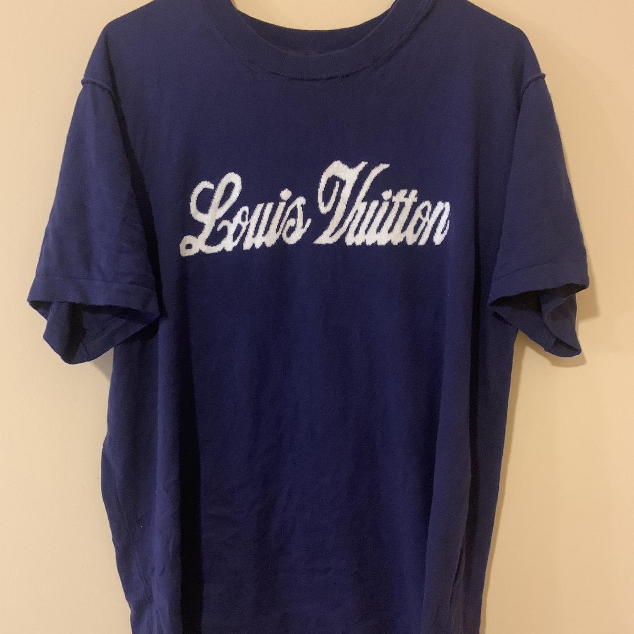 Louis Vuitton Knit Graphic Blue T Shirt - L / Blue