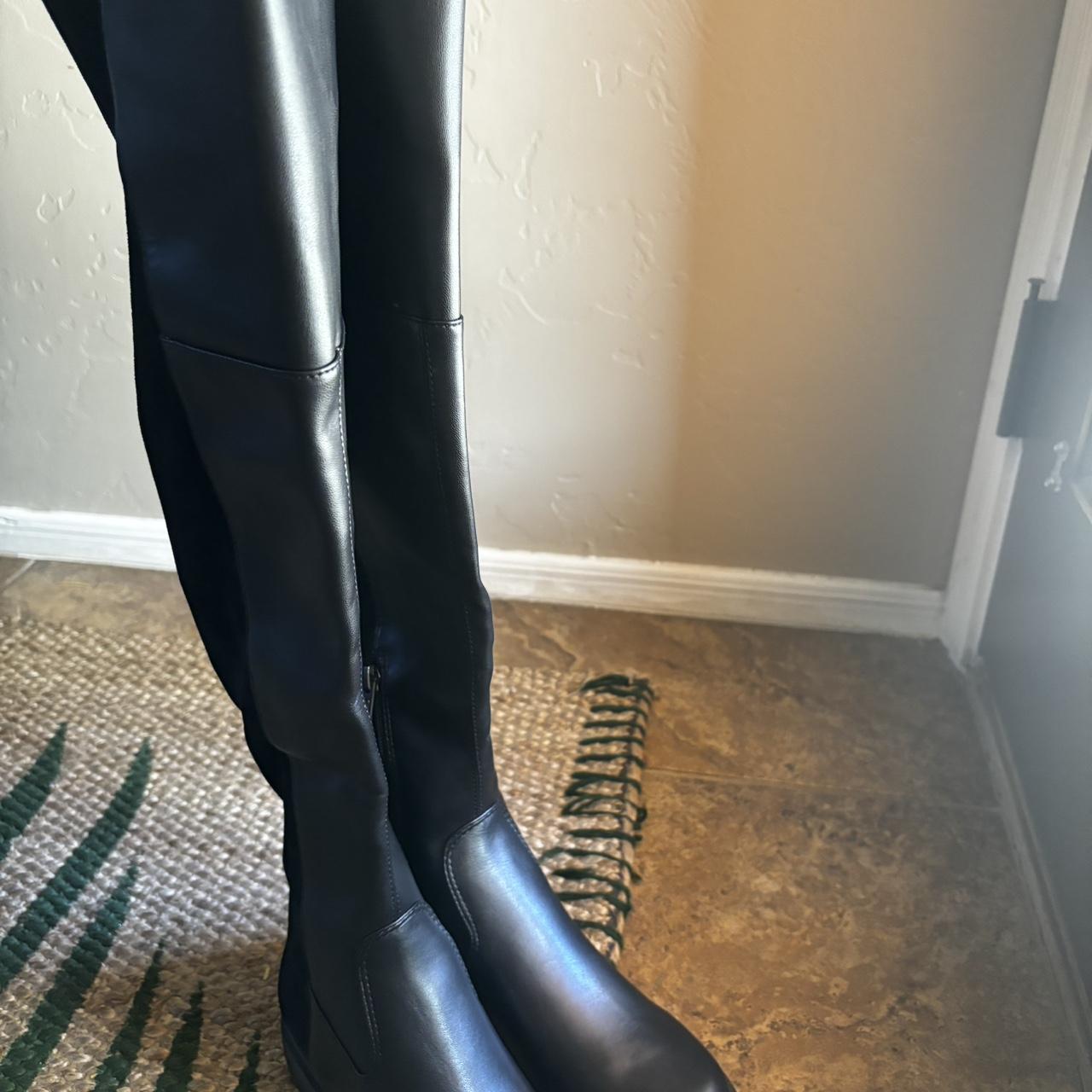 Guess over the knee leather outlet boots