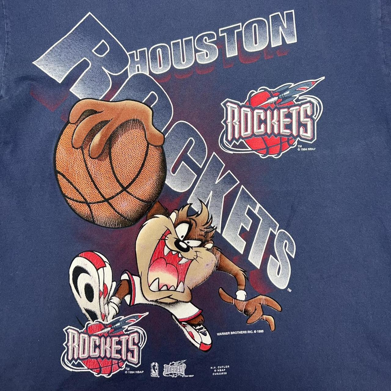 Vintage 90s NBA Houston Rockets Looney Tunes Taz - Depop
