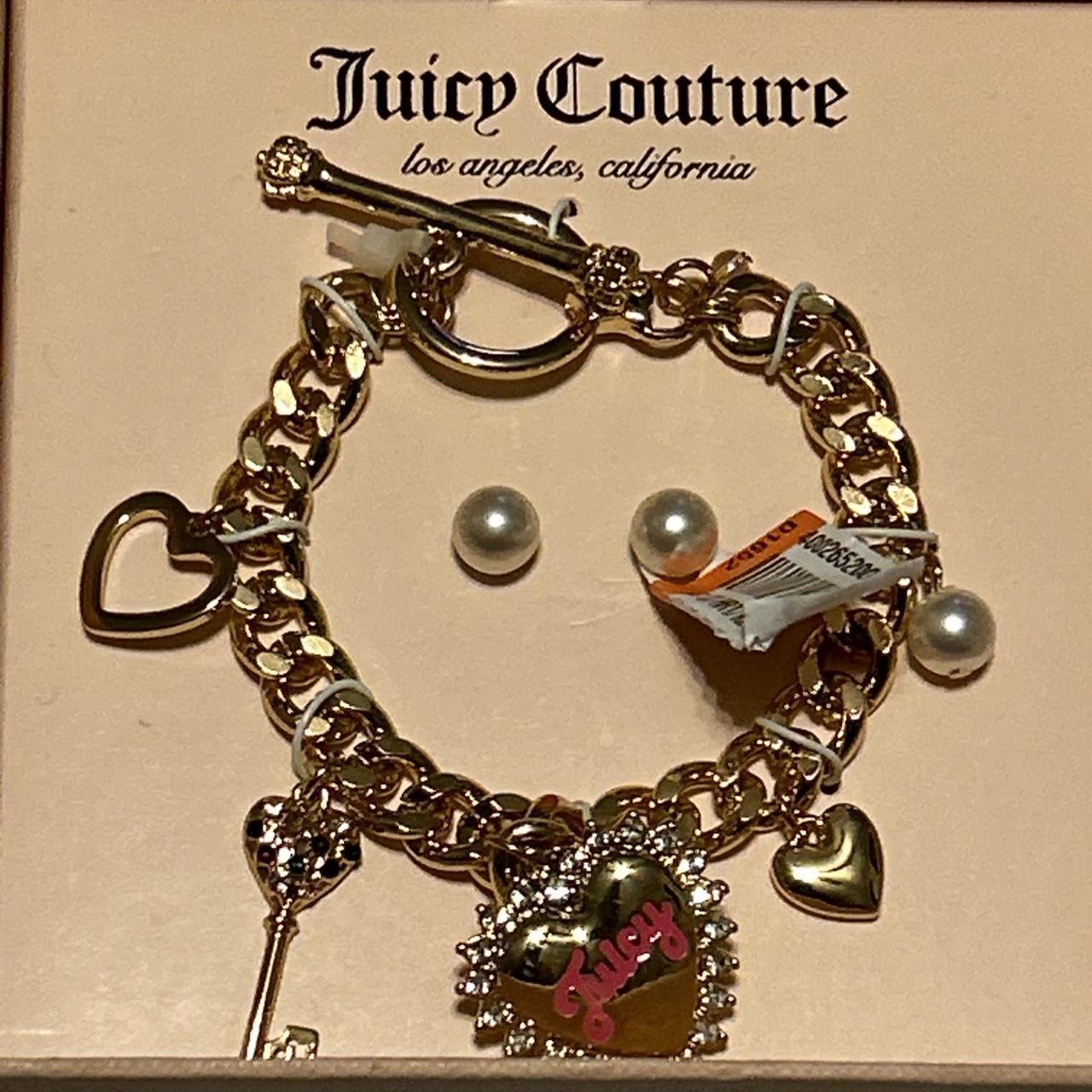 Juicy Couture Gold Charm bracelet Great condition - Depop