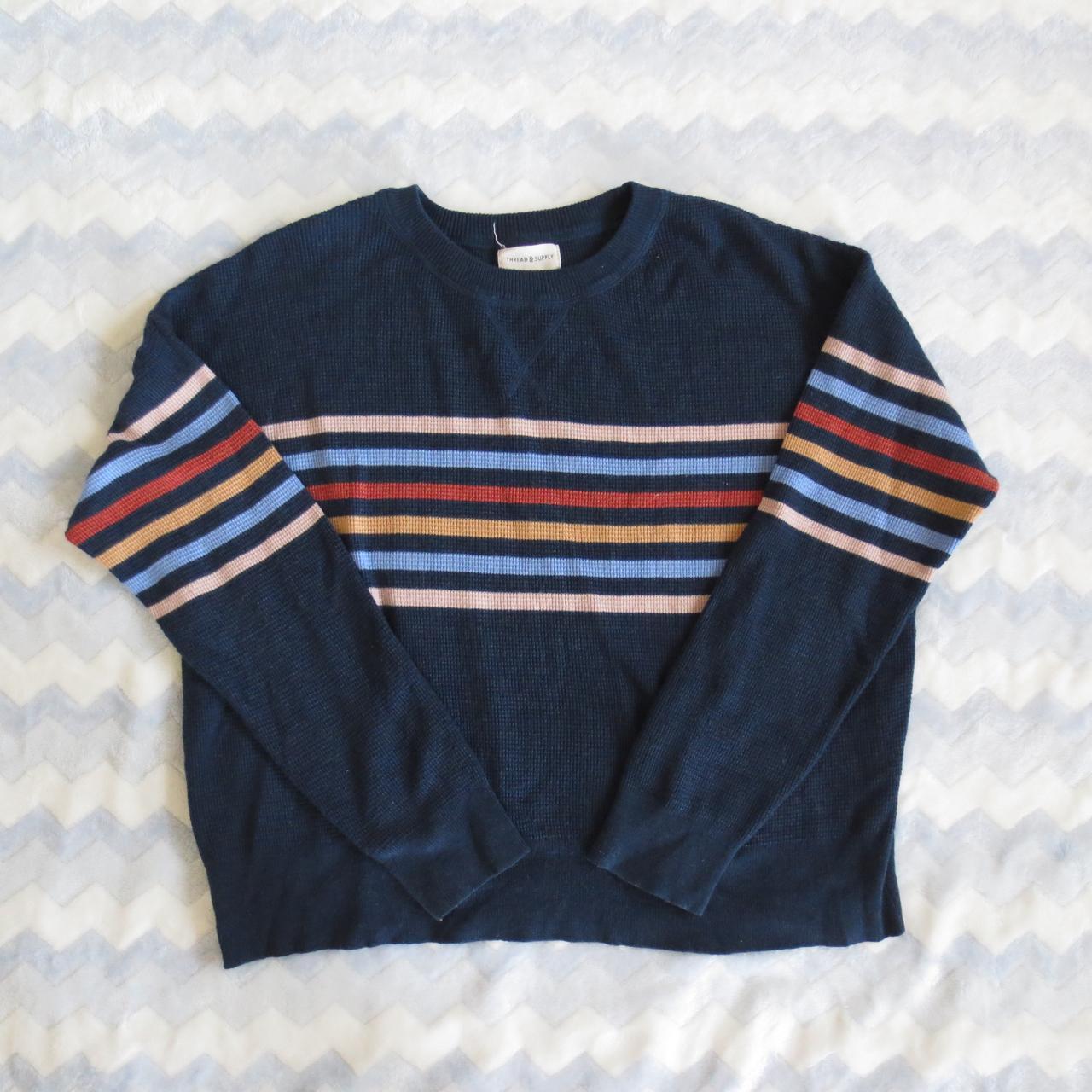 Thread & Supply Multi Colored Stripe Sweater