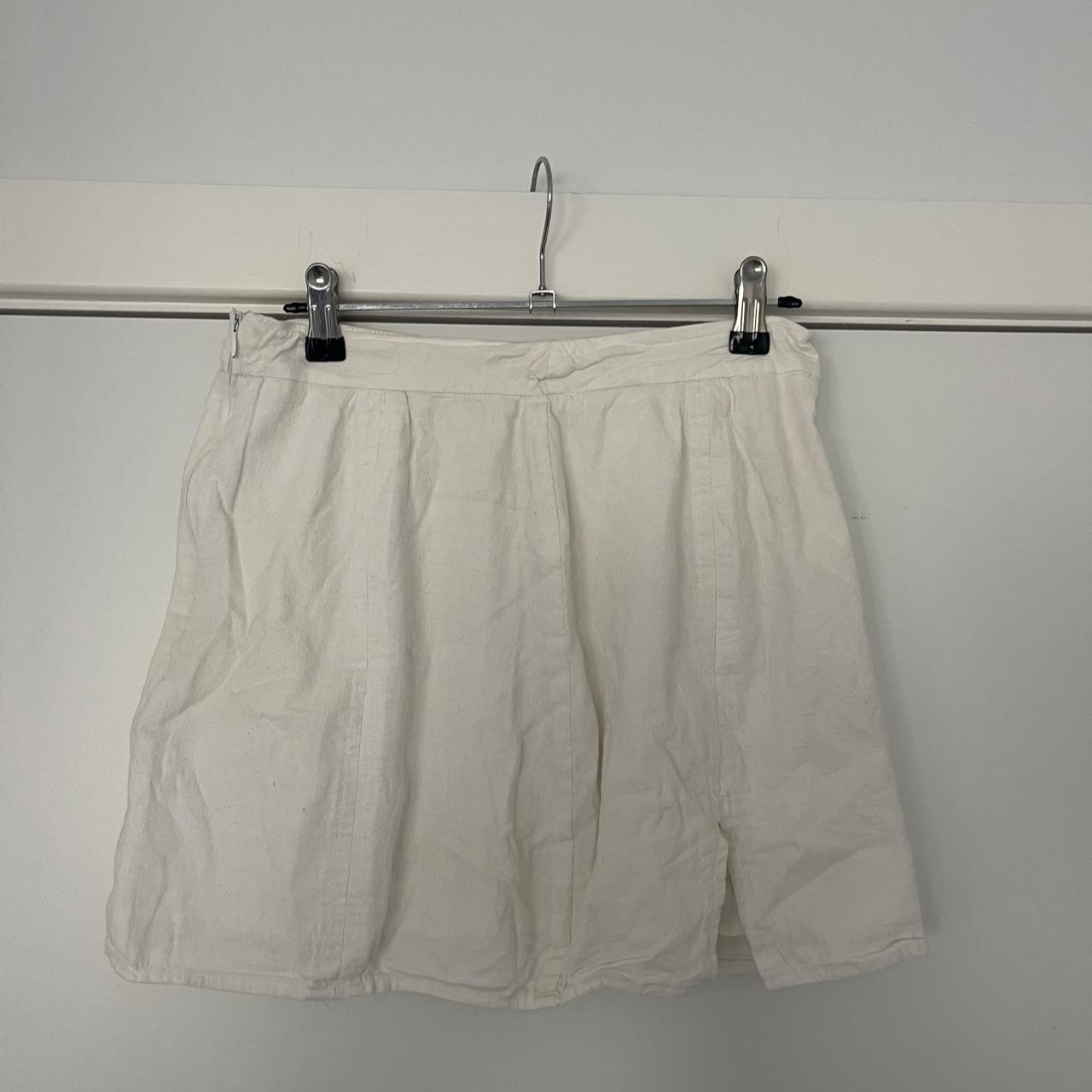 Perfect Stranger White Mini Skirt Size 12... - Depop