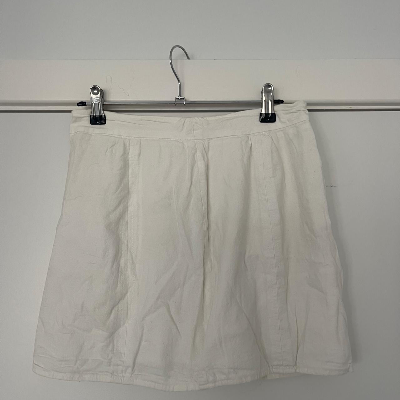 Perfect Stranger White Mini Skirt Size 12... - Depop