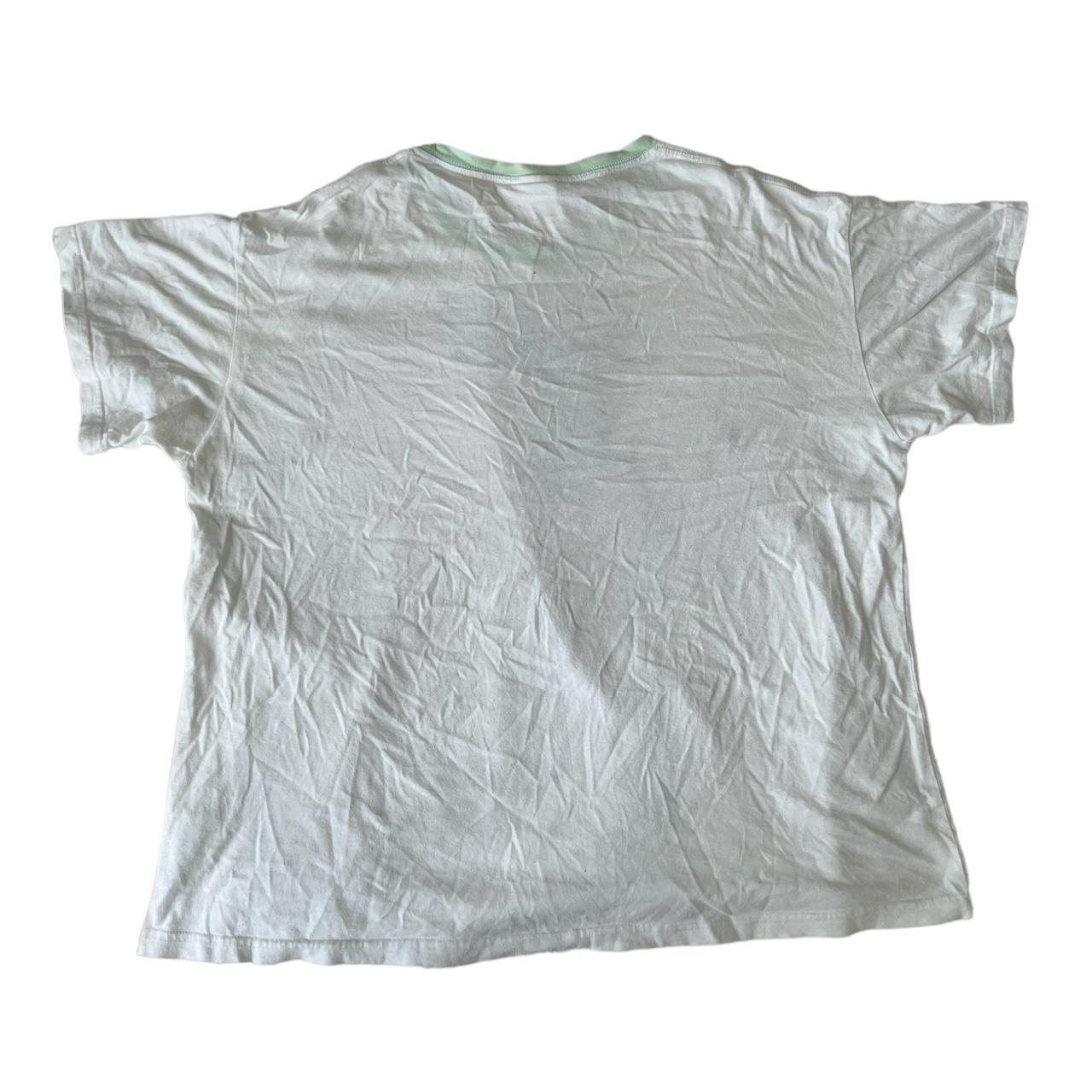 Men's White and Green T-shirt | Depop