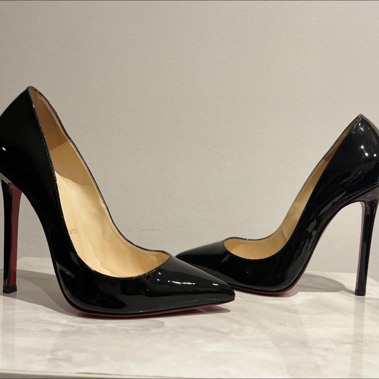 Christian Louboutin Décoletté 868 100 patent calf  Louis vuitton heels, Louis  vuitton shoes heels, Red bottom heels