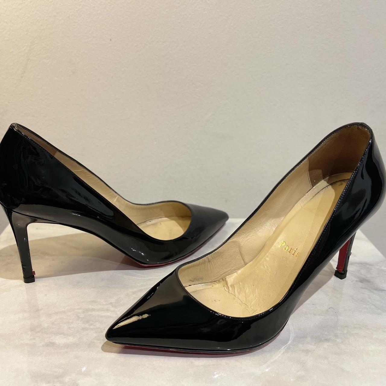 Christian Louboutin Pigalle 85 Patent Calf Black UK... - Depop