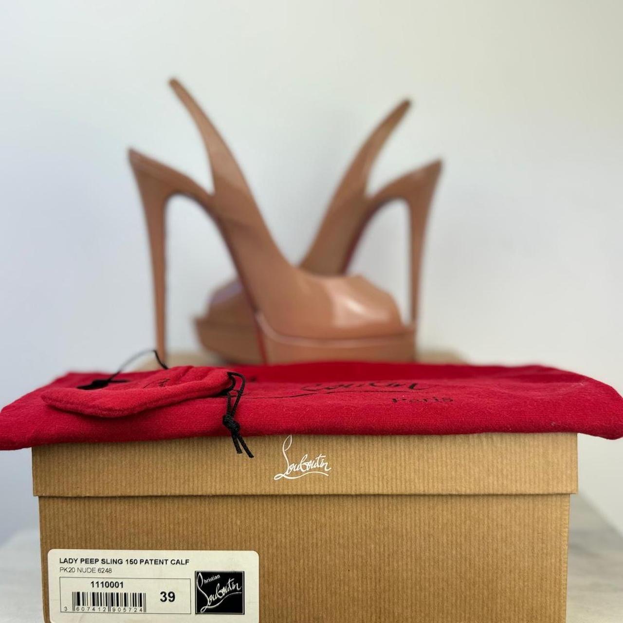 Christian Louboutin Lady Peep Sling 150 Patent Calf. Depop