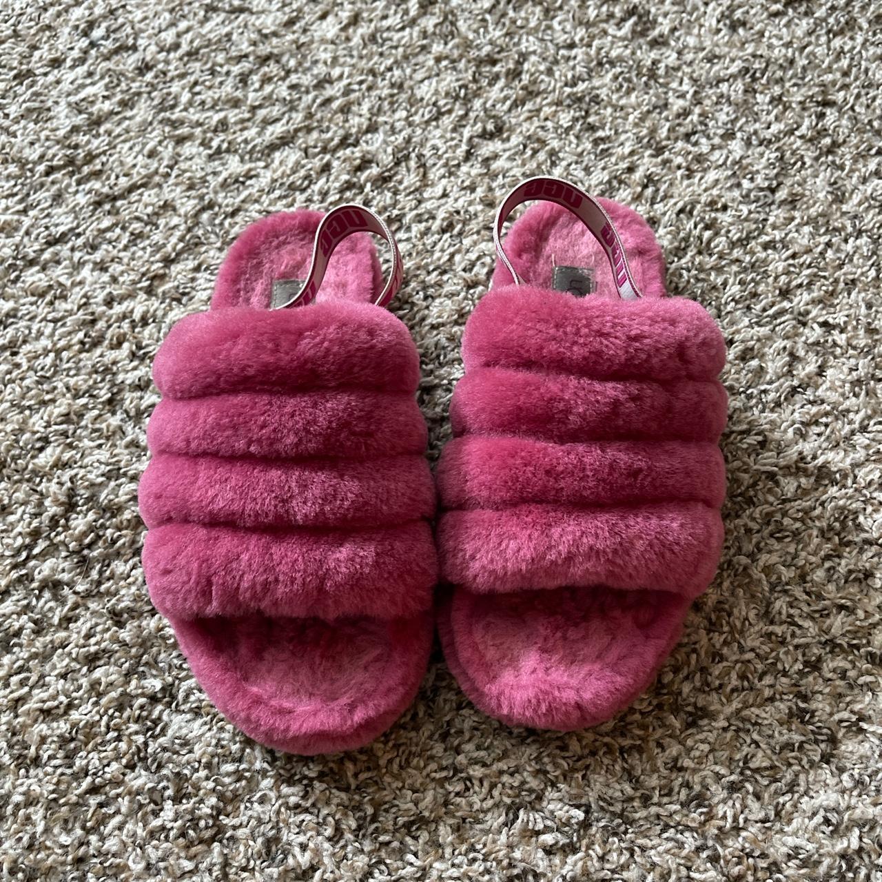 New Ugg Australia Cozy II scuff slip-on slippers kids youth wild berries  pink 4 | eBay