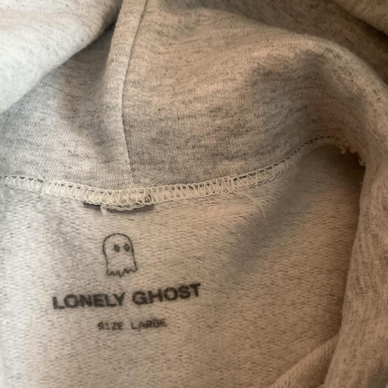 Lonely Ghost Women's Grey and Pink Hoodie (4)