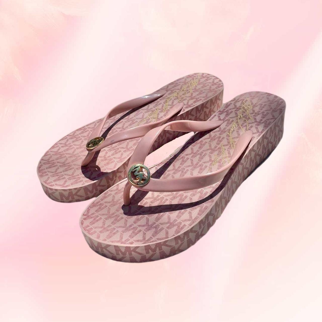 Y2k Style Michael Kors pink monogram sandals Depop - Main Image