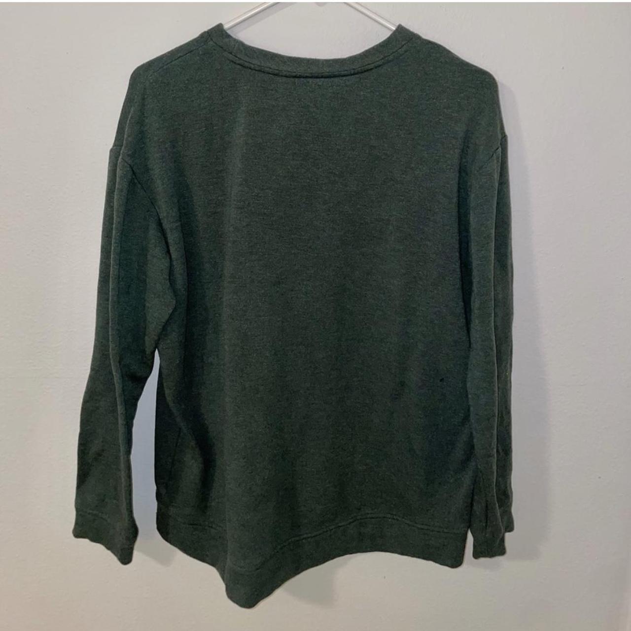 orvis green sweater/crewneck size:M lightly worn,... - Depop