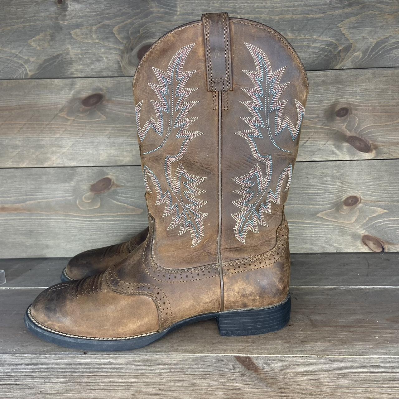 Ariat hertiage stockman cowboy boots Womens size 8... - Depop