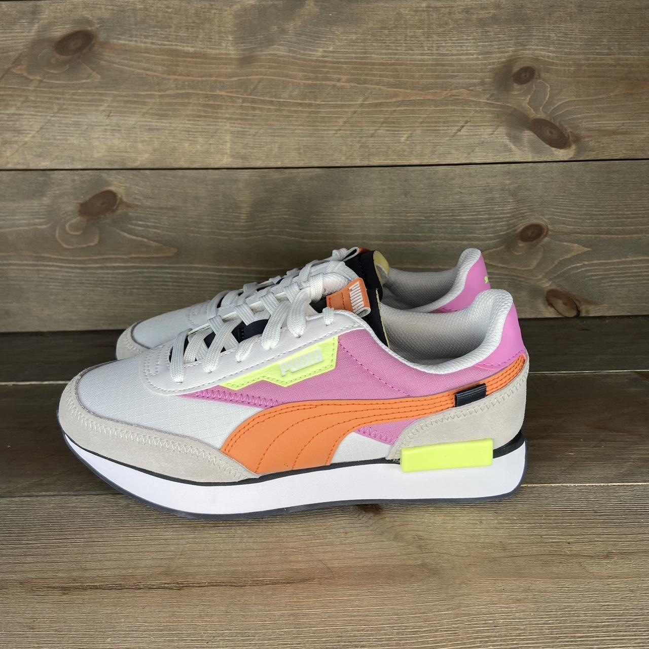 Puma Women's Orange and Pink Trainers | Depop