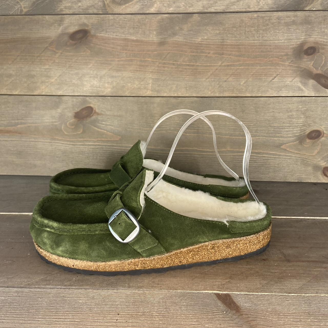 Birkenstock Buckley Womens size 9 clogs green brown Depop