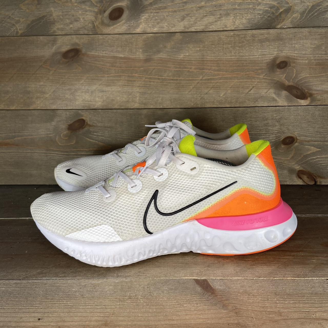 Nike renew run Mens size 12 shoes white orange Depop