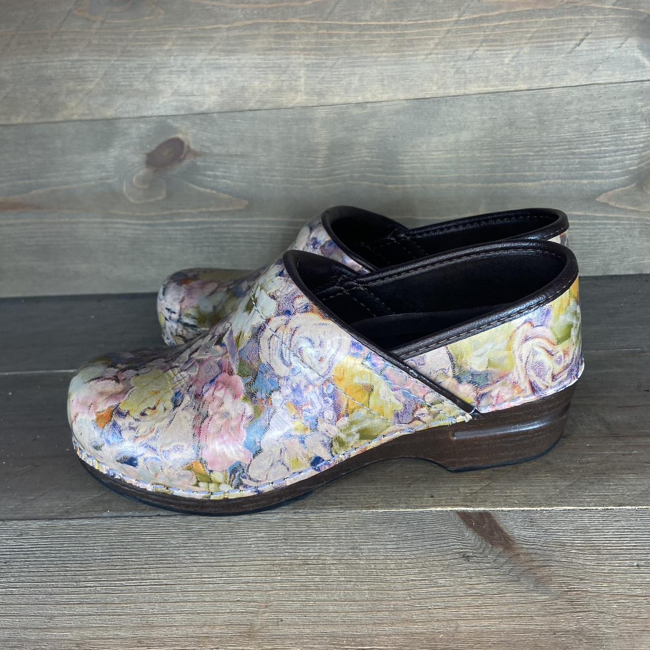 Dansko Womens size 37 shoes multicolor floral slip... - Depop