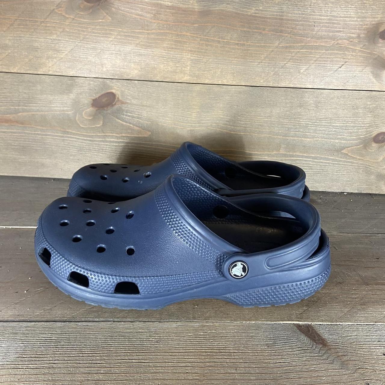 Navy blue womens fashion crocs