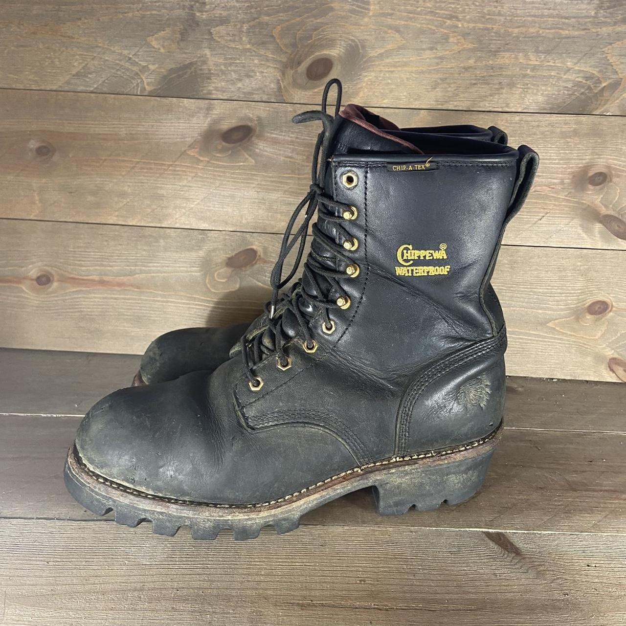 Men's chippewa logger clearance boots