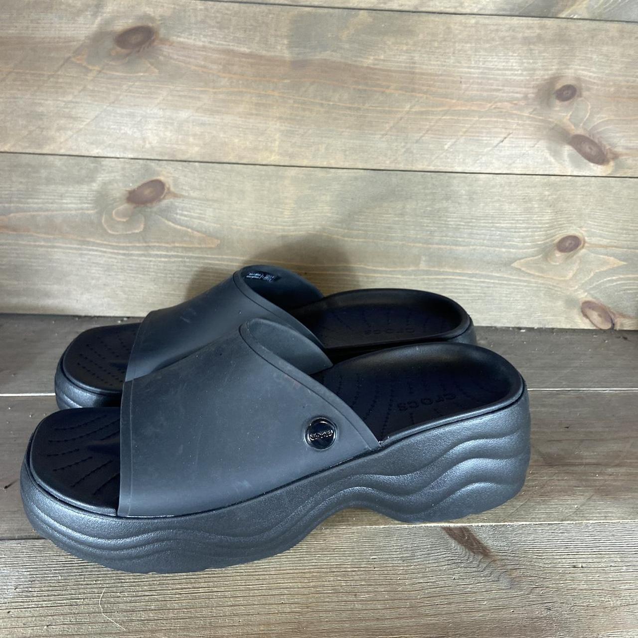 Crocs Cyprus Open Toe Block Heel Sandals in Black Size 9 - $45 - From Callie