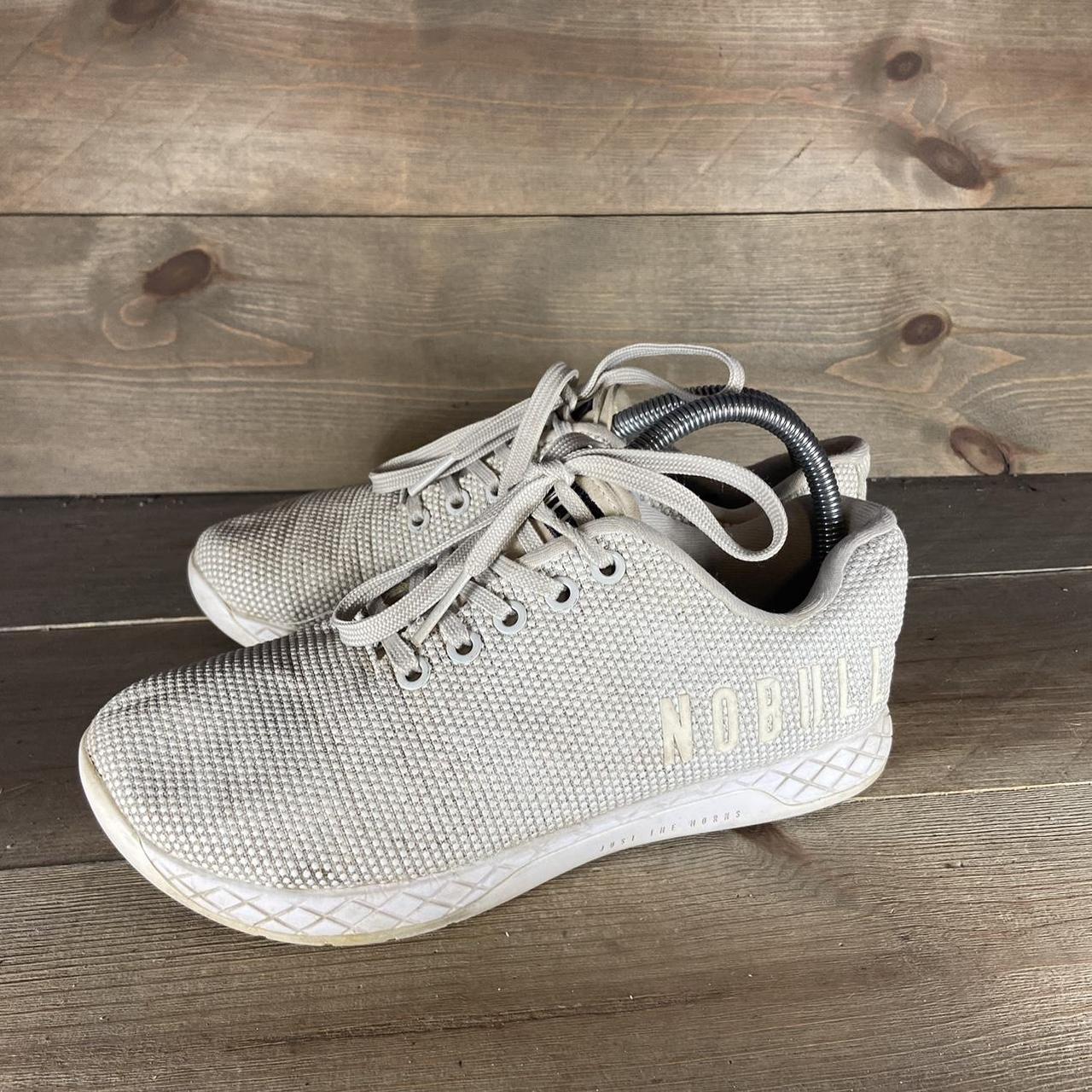 Nobull white clearance heather granite trainer