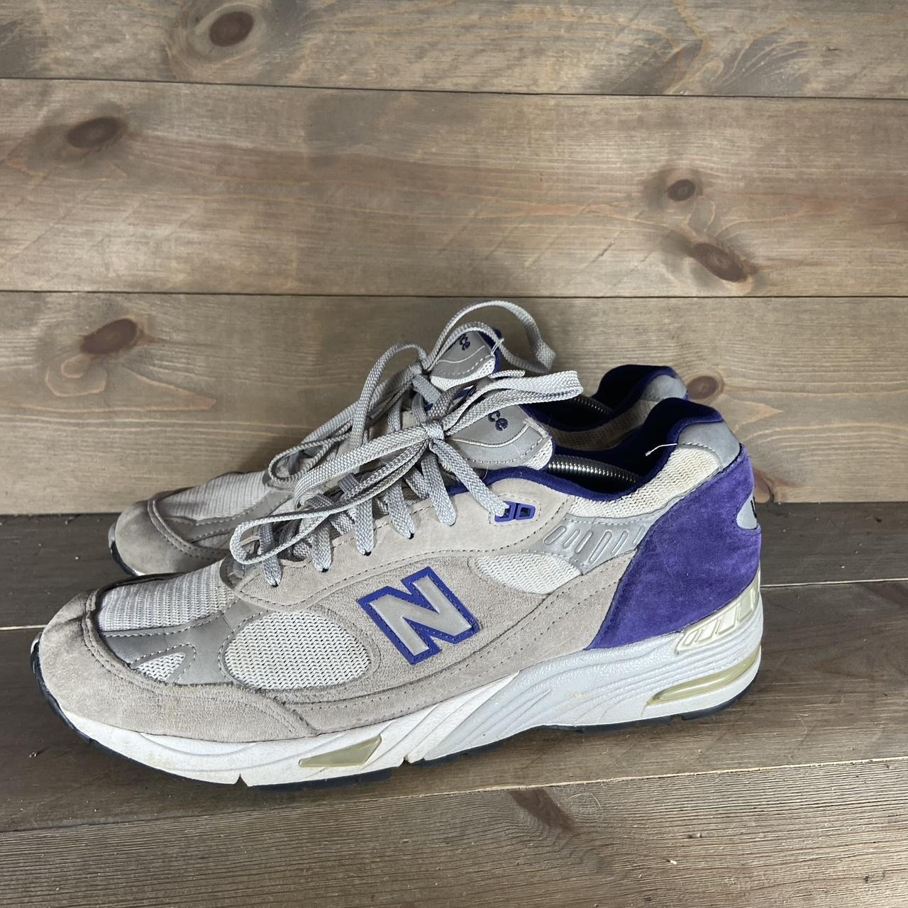 New balance 991 Mens size 11 shoes gray purple suede... - Depop