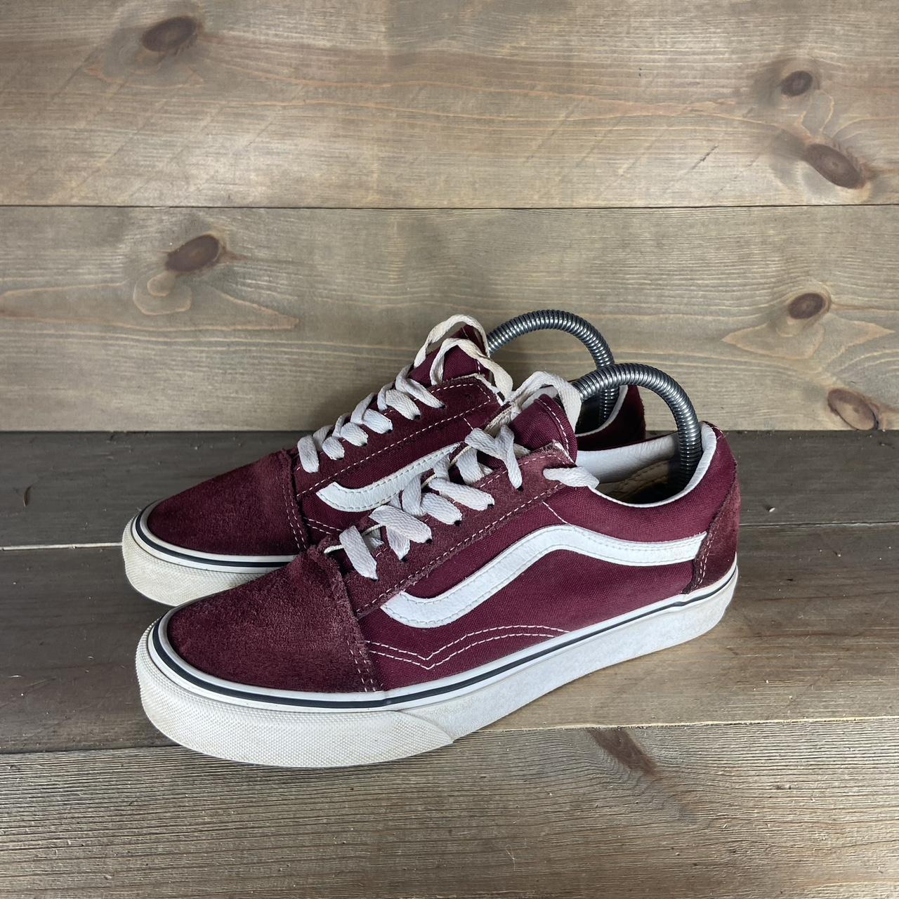 Burgundy vans old skool womens shops