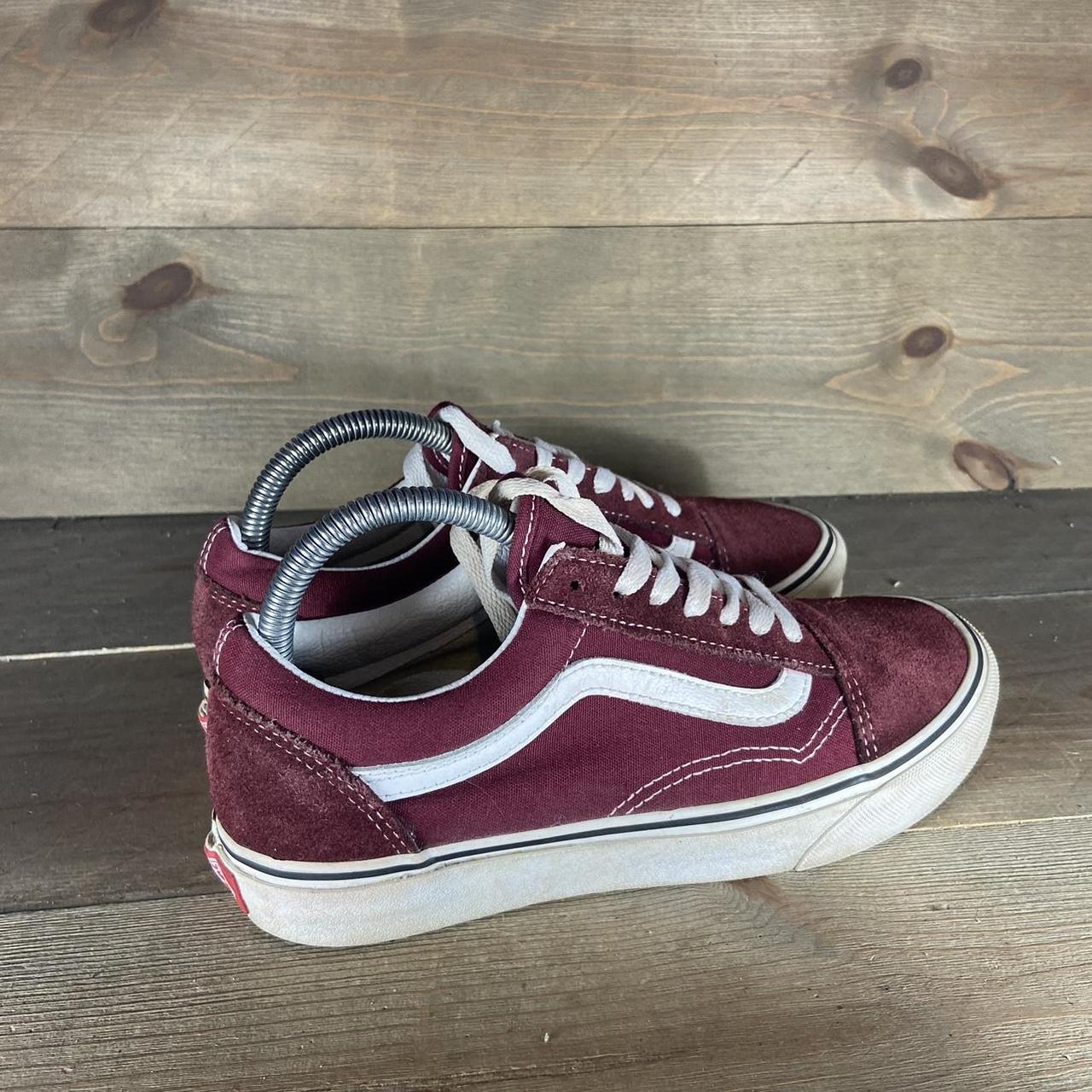 Womens burgundy vans old skool hotsell