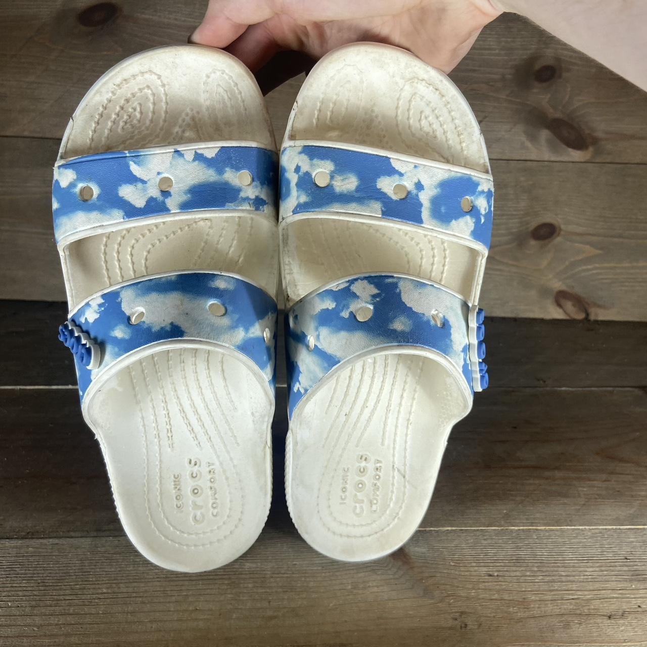 Crocs classic Womens size shoes blue cloud slip